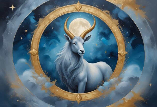 Foto un dibujo de un signo del zodiaco de capricornio
