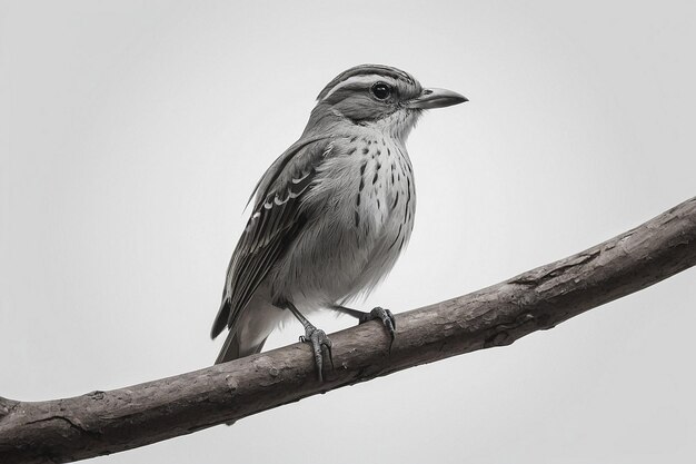 Foto un dibujo simple con líneas delgadas de un pájaro realista