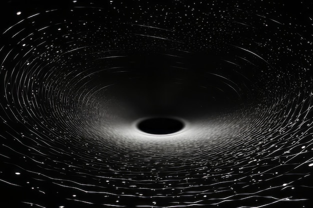 Foto dibujo técnico de estrellas que orbitan alrededor de un agujero negro ia generativa