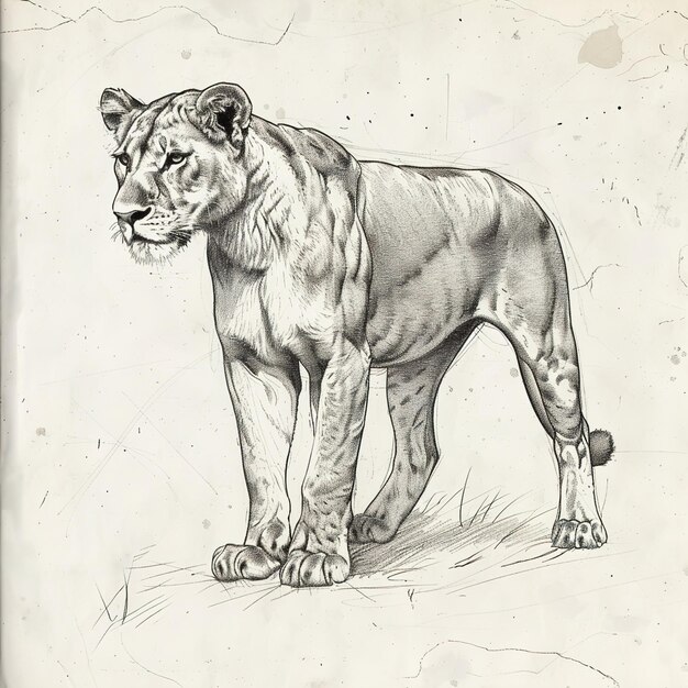 un dibujo de un tigre que es blanco y negro