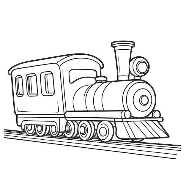 Foto un dibujo de un tren con un dibujado de un tren en él