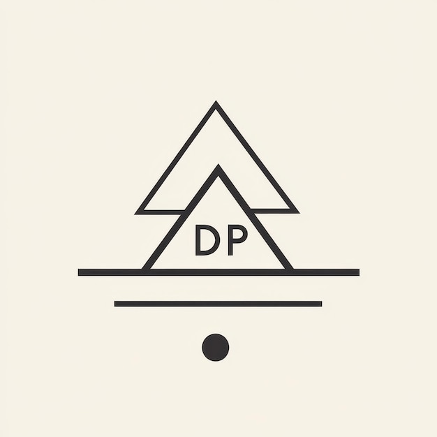 un dibujo de un triángulo con la palabra d en él