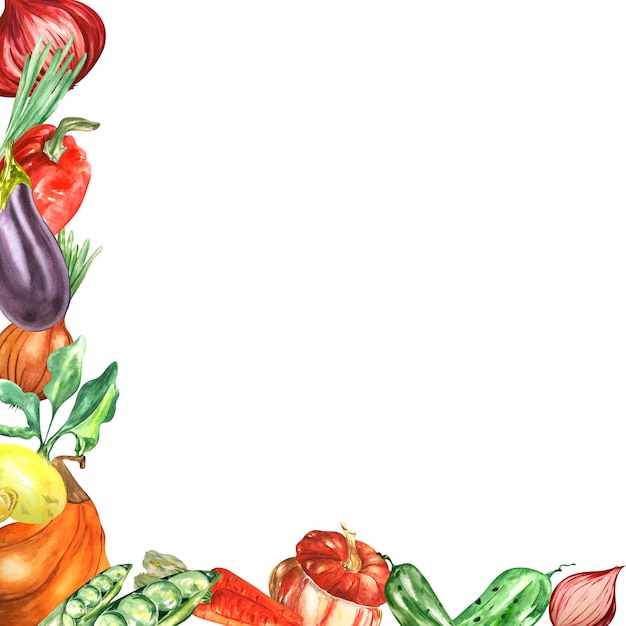un dibujo de verduras coloridas con un fondo blanco con una imagen de verduras
