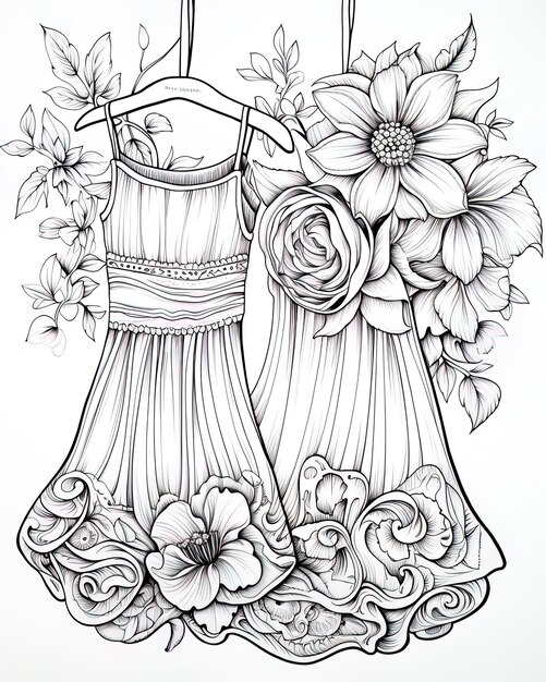 un dibujo de un vestido que dice novia en él