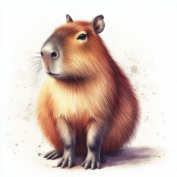 Foto un dibujo de un yak que es de un zoológico