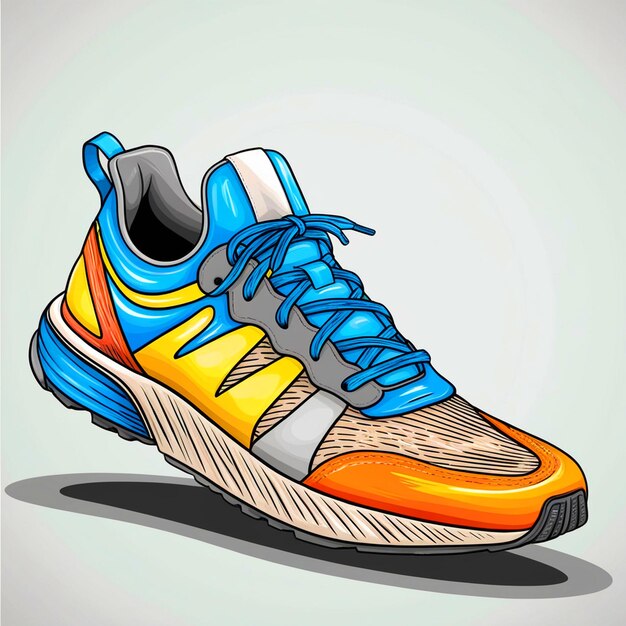 un dibujo de un zapato que tiene el número 3 en él
