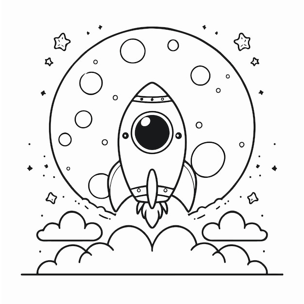 dibujos animados de un cohete