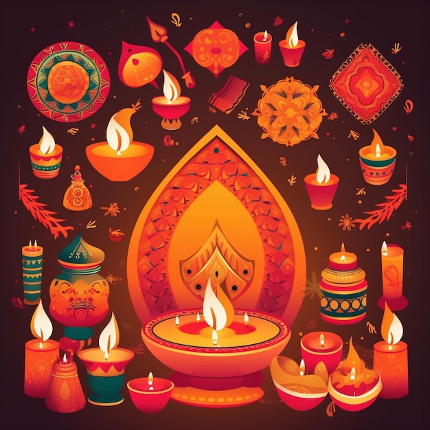 Dibujos animados de Diwali