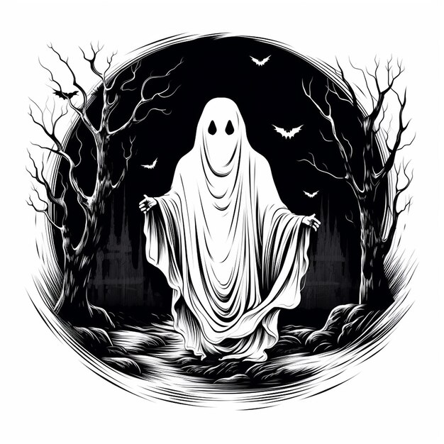 Foto dibujos animados de fantasmas de halloween para la venta