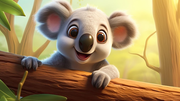 Dibujos animados de koalas antropomórficos