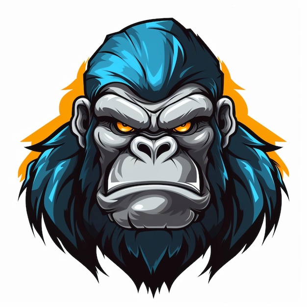 dibujos animados de logotipo de gorila