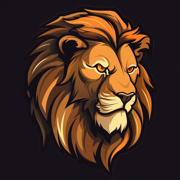 dibujos animados de logotipo de león