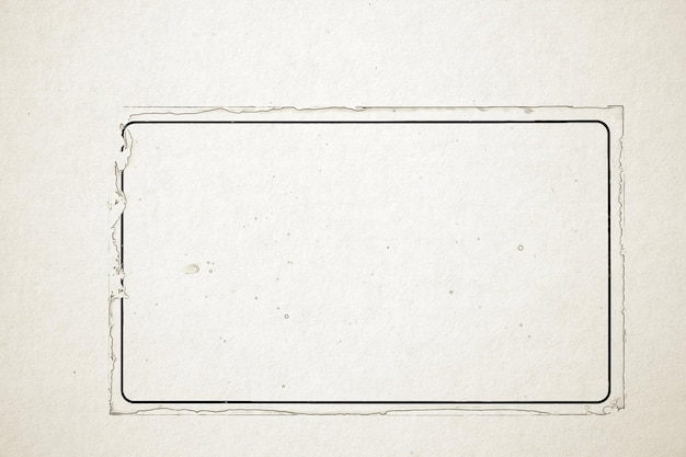 Dibujos animados de marco de contorno negro en blanco aislado en el espacio de copia de textura de fondo de papel blanco