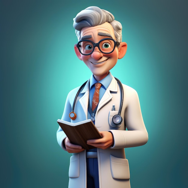 Dibujos animados de médico 3D