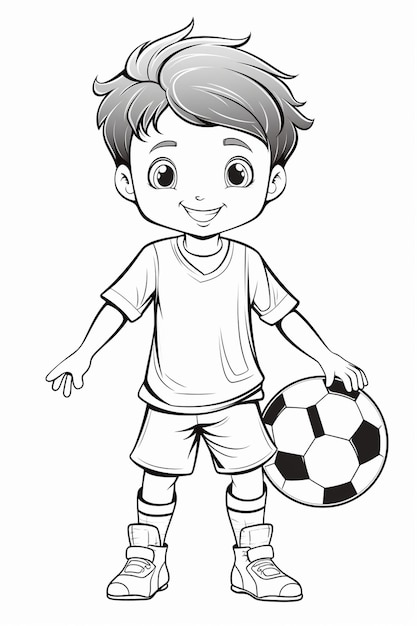 Foto dibujos para colorear de fútbol de cartón.