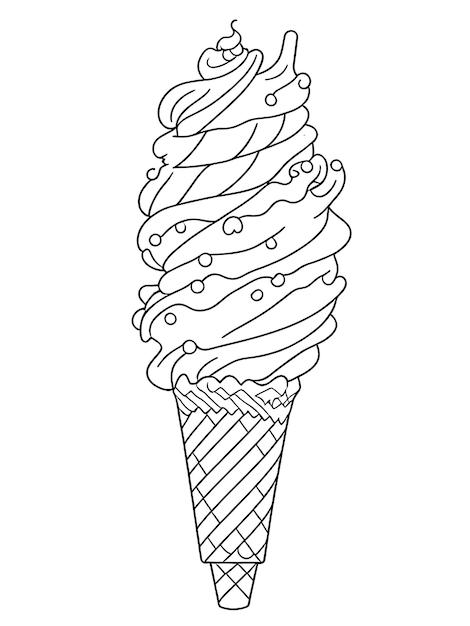 Foto dibujos para colorear de helado para niños