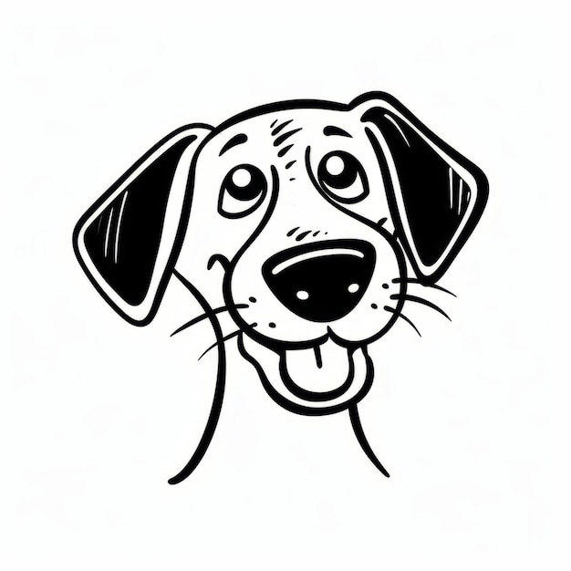 Dibujos cómicos de perros en blanco y negro