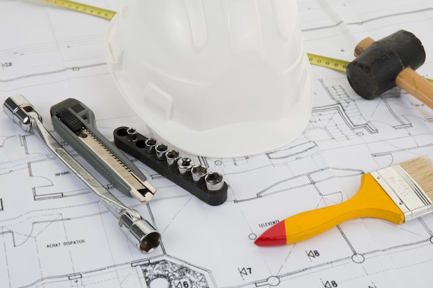 Dibujos de diseño arquitectónico y planos del proyecto