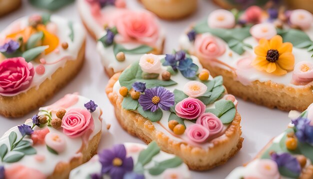 dibujos florales y botánicos en pasteles