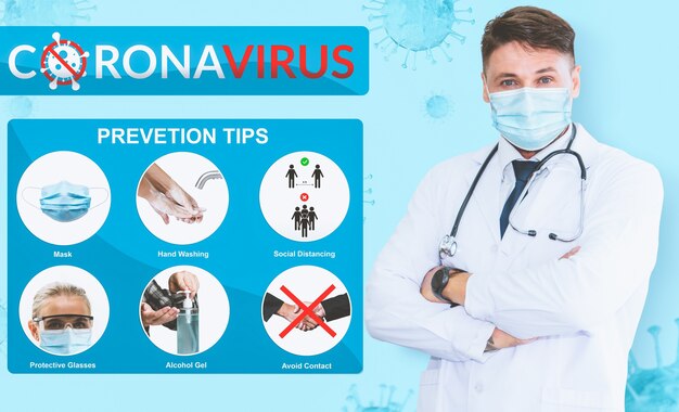 Dicas de prevenção do Coronavírus Covid-19 para as pessoas ficarem protegidas contra infecções