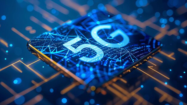 Foto die 5g-technologie revolutioniert die kommunikation, ermöglicht eine schnellere datenübertragung und unterstützt das iot