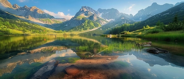 Foto die abgelegene schönheit des tatra-gebirges in der slowakei