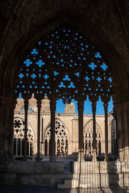 Foto die alte kathedrale von lleida spanien