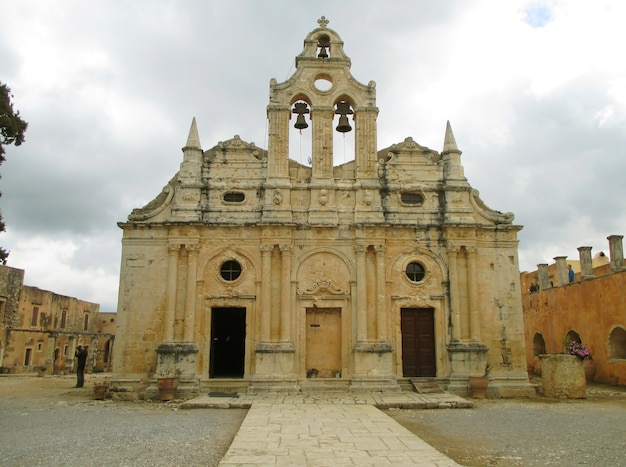 Die alte venezianische barocke Kirche des Arkadi-Klosters in Rethymno, Kreta-Insel, Griechenland