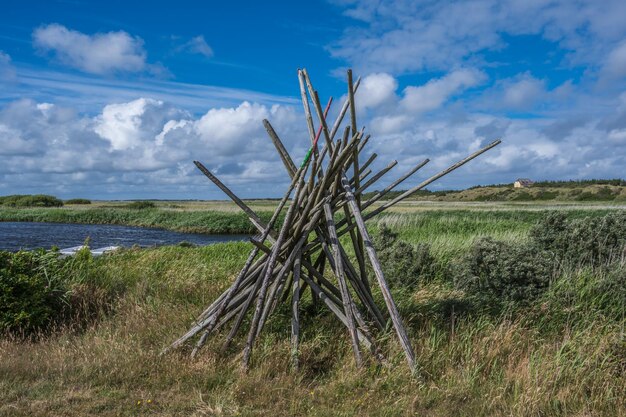 Foto die alten fischerhäuser in nymindegab