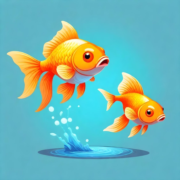 Foto die anmutige goldfisch-clipart-sammlung