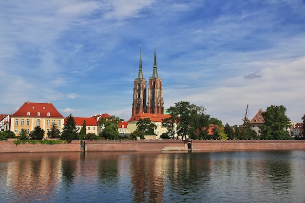 Die Ansicht der Stadt Breslau in Polen