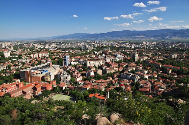 Die Ansicht über Plowdiw, Bulgarien