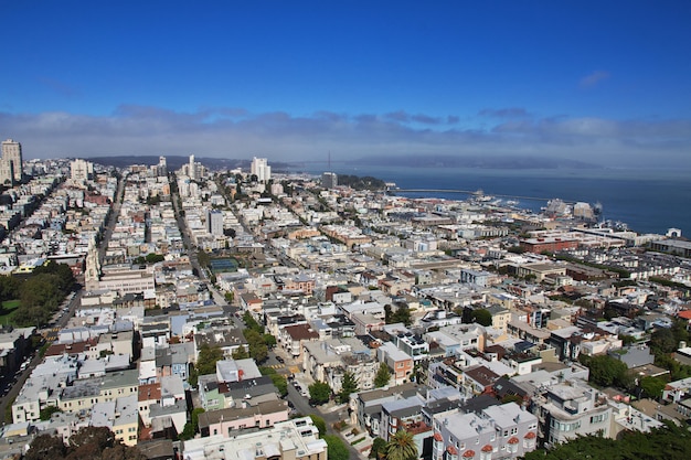 Die Ansicht über San Francisco, Westküste der Vereinigten Staaten