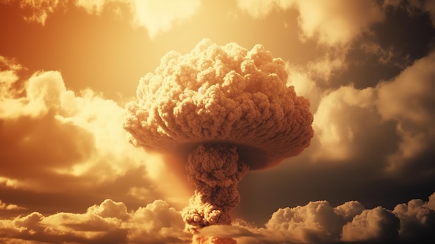 Die Apokalypse löste eine gewaltige Atombombenexplosion aus Generative KI