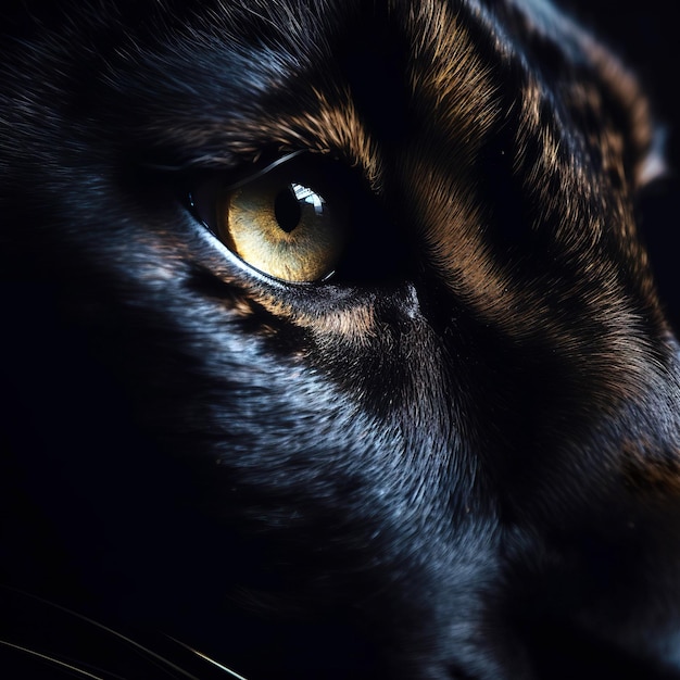 Die Augen des schwarzen Panthers schließen sich