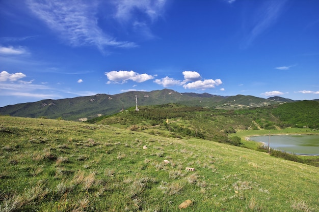 Die Aussicht auf Berge und Flüsse, Jvari, Georgia