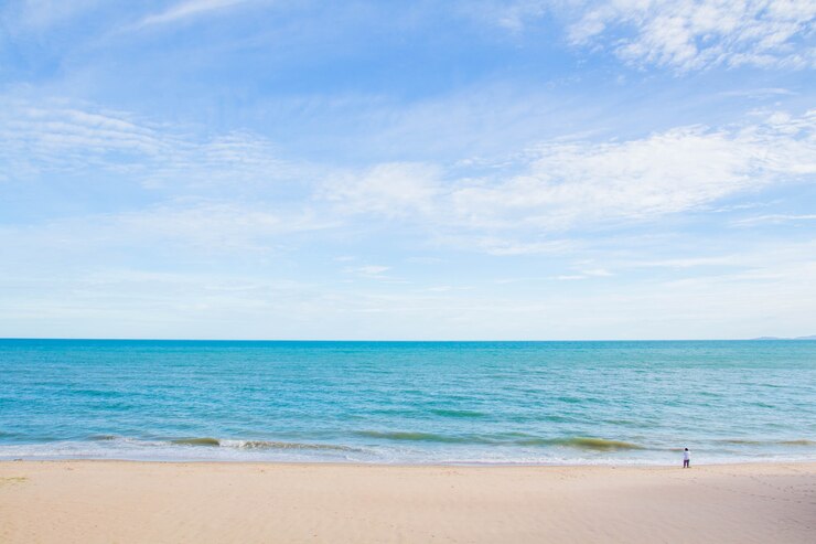 Die Aussicht auf den Strand fühlt sich emotional allein an