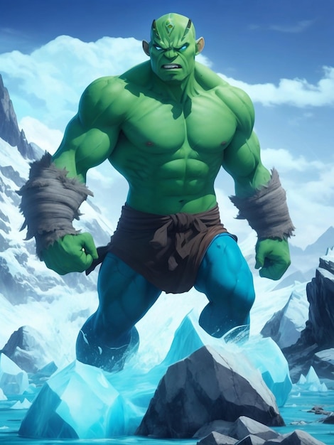 Die Avatar-Legende von Aang im Hulk-Kostüm wütend