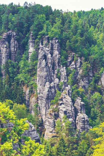 Die Bastei-Brücke, Sächsische Schweiz National Park, Deutschland