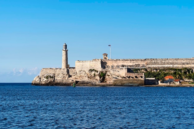 Die berühmte Festung und der Leuchtturm von El Morro am Eingang der Bucht von Havanna Kuba