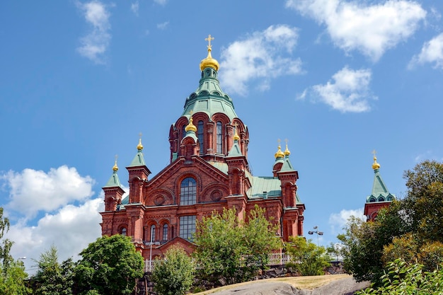 Die berühmte Uspenski-orthodoxe christliche Kathedrale in der Stadt Helsinki in Finnland