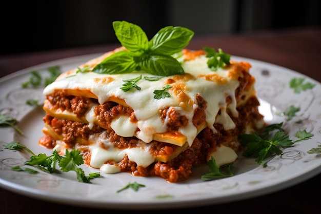 Foto die beste lasagne mit ricotta bechamel