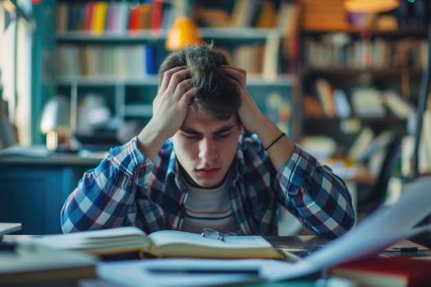 Foto die bewältigung der belastungen des lebens nuancierte emotionen von depression und stress visuelle erzählungen