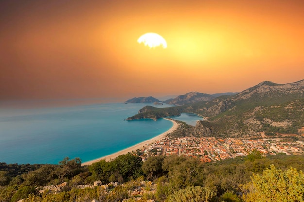 Die Blaue Lagune in Oludeniz Fethiye, Türkei