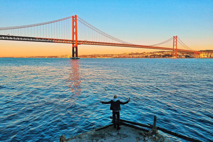 Foto die brücke von lissabon