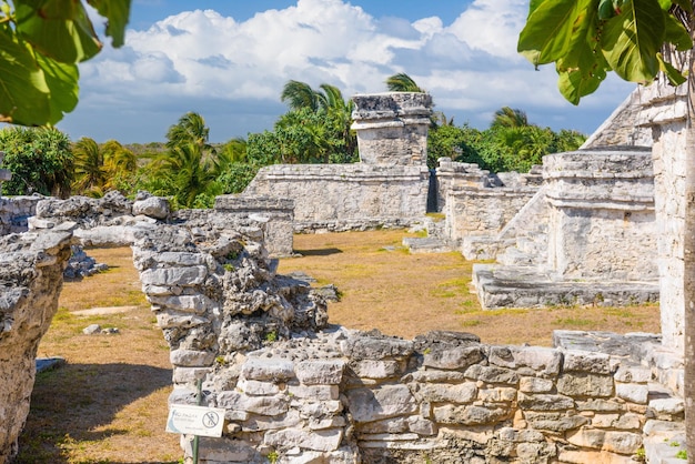 Die Burg Maya-Ruinen in Tulum Riviera Maya Yucatan Karibik Mexiko