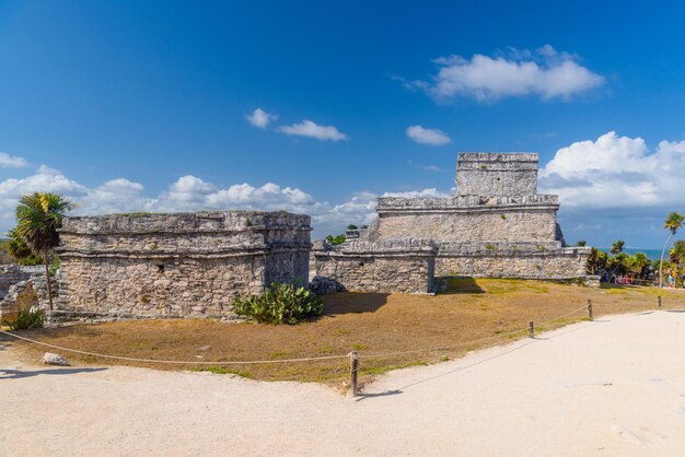 Die Burg Maya-Ruinen in Tulum Riviera Maya Yucatan Karibik Mexiko