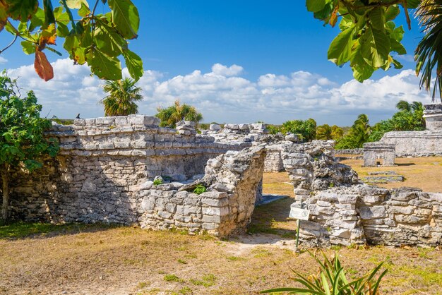 Die Burg Maya-Ruinen in Tulum Riviera Maya Yucatan Karibik Mexiko