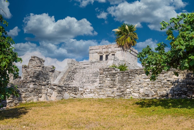 Die Burg Maya-Ruinen in Tulum Riviera Maya Yucatan Karibik Mexiko