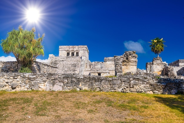 Die Burg Maya-Ruinen in Tulum Riviera Maya Yucatan Karibik Mexiko